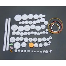 75 Parça Plastik Dişli Seti Rc Çark Arduino Oyuncak Robot Araba Gear Dıy Kremayer