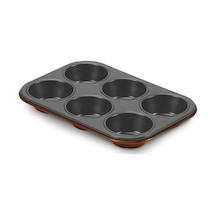 Granit 6&apos Lı Muffin Kalıbı Turuncu .