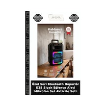 Özel Seri Bluetooth Hoparlör D25 Siyah Eğlence Aleti Mikrofon Set Aktivite Seti