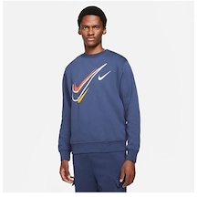 Nike Sportswear Multi Swoosh Graphic Fleece Sweatshirt - Midnight Navy 001