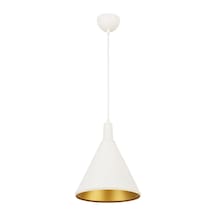 Ahu Küçük Özel Tasarım Modern Dekoratif Cafe Mutfak Salon Beyaz Içi Gold Sarkıt Tekli Avize Diğer