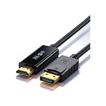 Displayport - Hdmı 4k Ultra Hd Kablo, Dp - Hdmı Dönüştürücü, 3840x2160 Görüntü Aktarımı, Monitör Tv Projeksiyon Uyumlu, Altın Kaplama, Kilitli Bağlantı Z623e