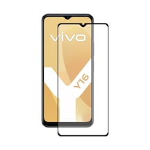 Vivo Uyumlu Y16 Tam Kaplayan Temperli Ekran Koruyucu Cam