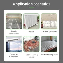 Artfulabode Elektrikli Isıtma Termostatı 0-99 C, 16000 Ma Dokunmatik Lcd Zemin Isıtma