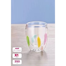 Çift Cidarlı Tüylü Cup 350ml Bardak Kahve Çay Bardağıısdekor Cam Bardak El Yapımı Iya Dayanıklı