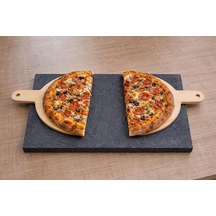 Doğal Bazalt Taşı Ve Pizza Küreği 2'li Pizza Yapım Seti 30x40x2 Cm Diğer