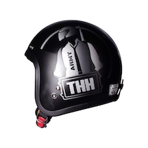 Motoanl Army Chopper Cruiser Motosiklet Yarım Açık Kask Siyah