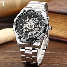 Novahub Siyah Kazanan İskelet Otomatik Mekanik İzle Altın Erkek Saatler Paslanmaz Çelik Bilezik Spor Lüks Erkek Saat Çin Kol Saati Siyah Siyah