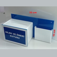 Dilek Öneri Kutusu İş Güvenliği Kutusu Pleksi Mavi-Beyaz A-6