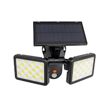 Powermaster Sensörlü 36 Cob Ledli Solar Aydınlatmalı Duvar Lambası W770b Şeffaf