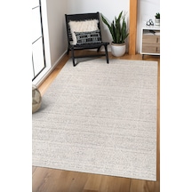 Bambu Saten Halı Kilim Salon Mutfak Koridor Yolluk Dokuma Makine Halısı Petra 4 Gri Koyu Gri Koyu Gri