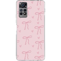 Redmi Note 11 Pro Uyumlu Pembe Kalpli Fiyonklar Baskılı Silikon Kılıf Renkli