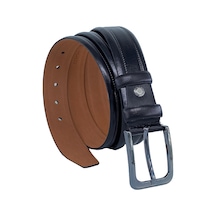 Siyah Hakiki Deri Desenli 3.5 Cm.lik Klasik Kemer - 200-61 001