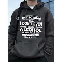 Tarzsokak Gerçekten Kötü Kararlar Verin Baskılı Erkek Kapüşonlu Üstü Sonbahar Bol Sweatshirt Hip Hop Ce Antrasit