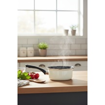 Akayev Emaye 14 Cm Sosluk Krem Çok Renkli