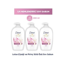 Dove Sıvı Sabun Lotus Çiçeği Ve Pirinç Sütü Özü 450 Ml X 3 Adet PKT.DOVE.030