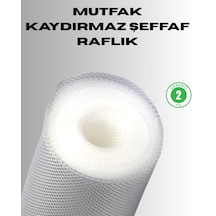 Znv Zenvia Mey İthalat Kaydırmaz Şeffaf Raflık Çekmece Örtüsü 45x300 Cm Znv2025 Cmn Renkli