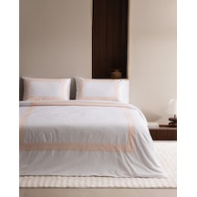 Madame Coco Valette King Size %100 Pamuk Nevresim Takımı - Beyaz/pudra 8684427205075 Beyaz