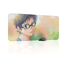 Your Lie İn April Kaymaz Dikişli Kauçuk Oyuncu Mousepad V4 - 90x40 Xxl Gaming Mouse Pad Fare Altlığı