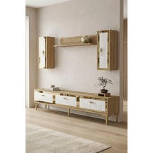 Tvr1801dbg Tuna Tv Ünitesi Takımı Safirmeşe-beyaz-gold 180cm Safirmeşe - Beyaz - Altın