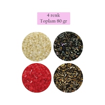Kesme Cam Boncuk 2mm - 4 Renk - Toplam 80 Gram - Bnc444