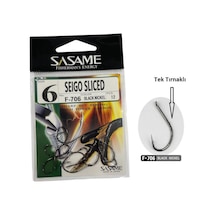 Sasame F-706 No:6 Seigo Sliced Black Nikel Olta İğnesi 12 Adet Standart