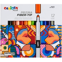 Carioca Plus Prisma Fiber Uçlu Keçeli Boya Kalemi 12'li