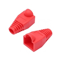 Rj45 Konnektör İçin Koruyucu Plastik Kılıf Rj 45 Cover Kırmızı 100 Adet