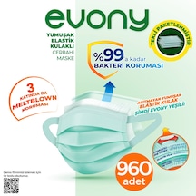 Evony Yumuşak Elastik Kulaklı Tekli Paketlenmiş Cerrahi Maske 960