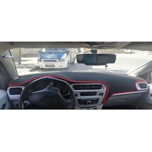 Citroen C-elysee Modellerine Uygun Torpido Koruma Halısı Siyah Kenar Renk Siyah