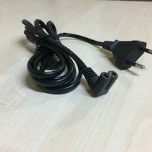 2 Metre C8 Teyp Işıldak Fişi Power Güç Kablosu L Uç 90 Derece Tey