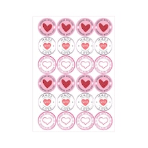 24 Adet - Love Heart Sticker - Kalp Sticker - Love Sticker - Paketleme Sticker - Notebook Sticker - Çok Renkli
