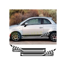 Fiat Abarth Yan Kapı Altı Marşpiyel Oto Sticker Yapıştırma 1 Çift 180 X 28 Cm
