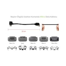 Djı Mavic Pro Uzaktan Kumanda İçin Mikro Data Veri Kablosu Naylon Örgülü