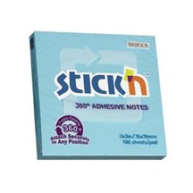 Hopax Stıckn Yapışkanlı Not Kağıdı 360° 100 Yp 76X76 Mavi 21553 -