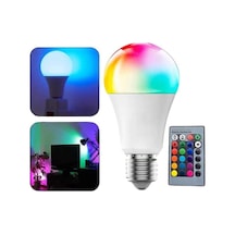Mey İthalat Akıllı Rgb Led Ampul Led Uzaktan Kumandalı Renk Değiştiren Ampul Renkli 70782075