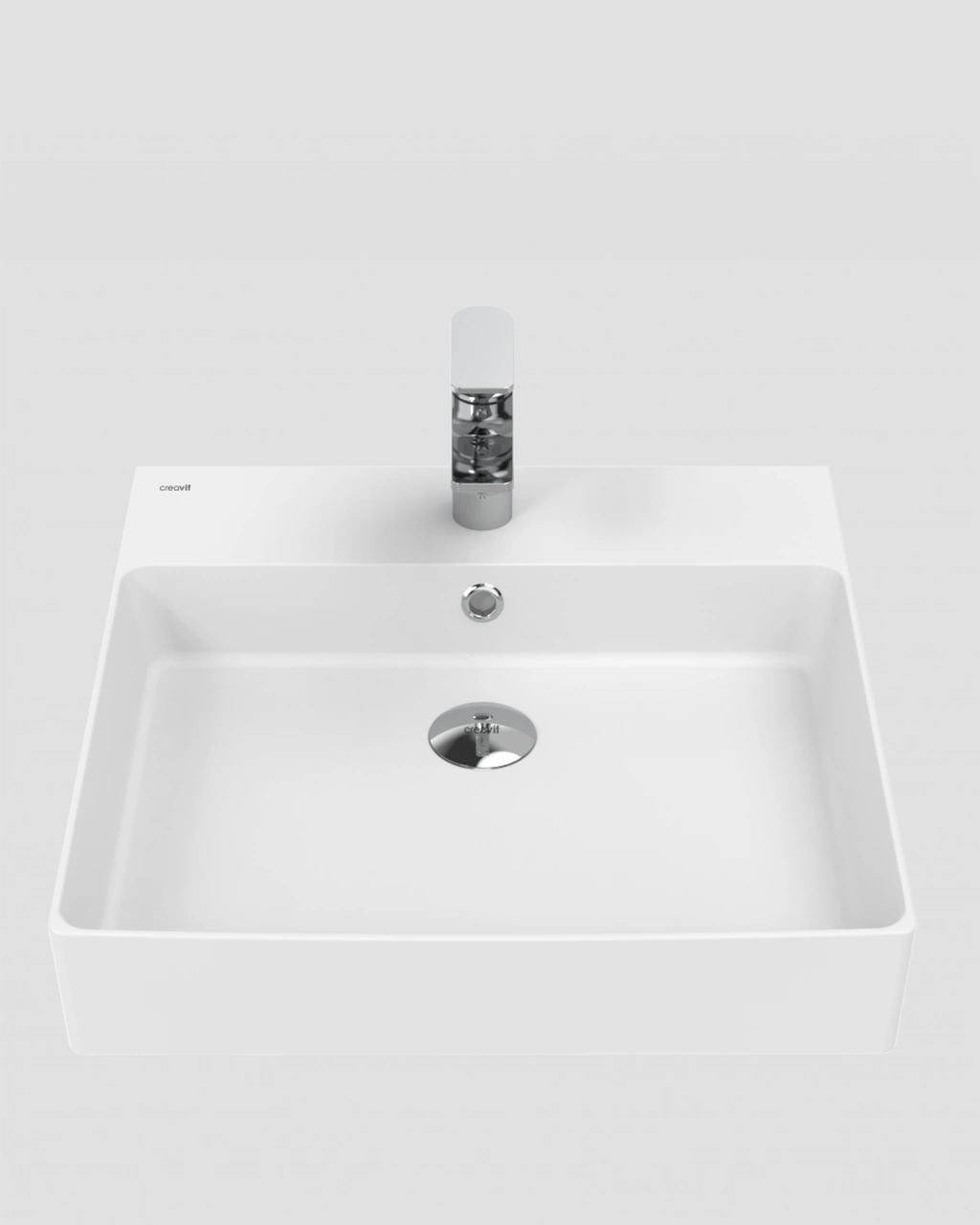 Creavit VX255 Volga 50 50 Tezgah Üstü Kare Lavabo Beyaz
