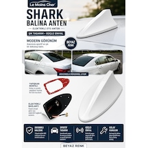 Fiat Doblo Trekking Elektrikli Oto Shark Balina Anten Beyaz Balık Sırtı Yapışkanlı