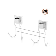 Tekno Tel Ef-252 Yapışkanlı Banyo 4 Lü Askı Bornozluk Krom