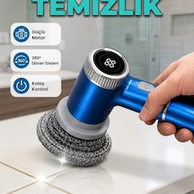 Kablosuz Elektrikli Temizlik Fırçası 5 Değiştirilebilir Başlıklı Çok Amaçlı Temizlik Seti