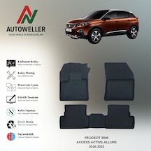Peugeot 3008 2016-2023 Uyumlu Havuzlu Oto Paspas Access-active-allure