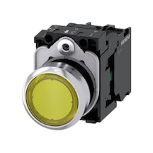 Siemens 3su1156-0ab30-1ba0 - 22mm Metal 230vac Sarı Yay Dönüşlü Buton