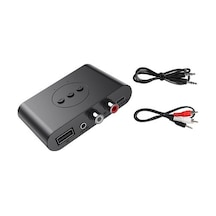 Youmex Bluetooth 5.0 Ses Alıcısı Siyah: Mikrofonlu 3.5mm/rca Uyumlu Kablosuz Müzik Dönüştürücü, Stereo Hoparlör Amplifikatör Seti