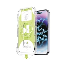 Schitec Apple Uyumlu iPhone 14 5d Ekran Koruyucu Magic Kolay Uygulama Aparatlı