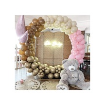 Krom Gold Makaron Pembe Deniz Kumu Ve Karamel Balon Zinciri 100 Adet Mix