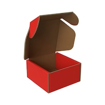8x8x4 - 25 Adet Kırmızı Hediye Karton Kilitli Kutusu