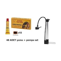 Golden Bisiklet Pompa Alüminyum Kısa + 48 Yama Seti