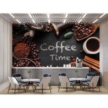 Coffee Time Duvar Kağıdı Kahve Dükkanı Duvar Resmi Restoran Duvar Posteri