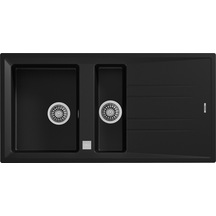Teka Stone 60 B-Tg Bir Büyük Hazne Bir Küçük Hazne Ve Damlalıklı Tegranite Eviye - Karbon - 115360008