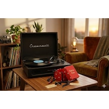 Casablanca Retro Çanta Pikap - 3 Devirli 33/45/78 , Dahili Hoparlörlü, Bluetooth Bağlantılı, N Standart